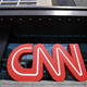 Signage is seen at CNN center, Thursday, April 21, 2022, in Atlanta.